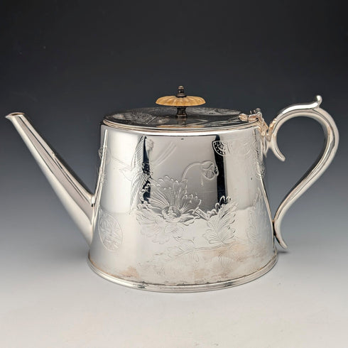古董英國銀盤茶具,3 件套,GRAINGER & CAMPBELL